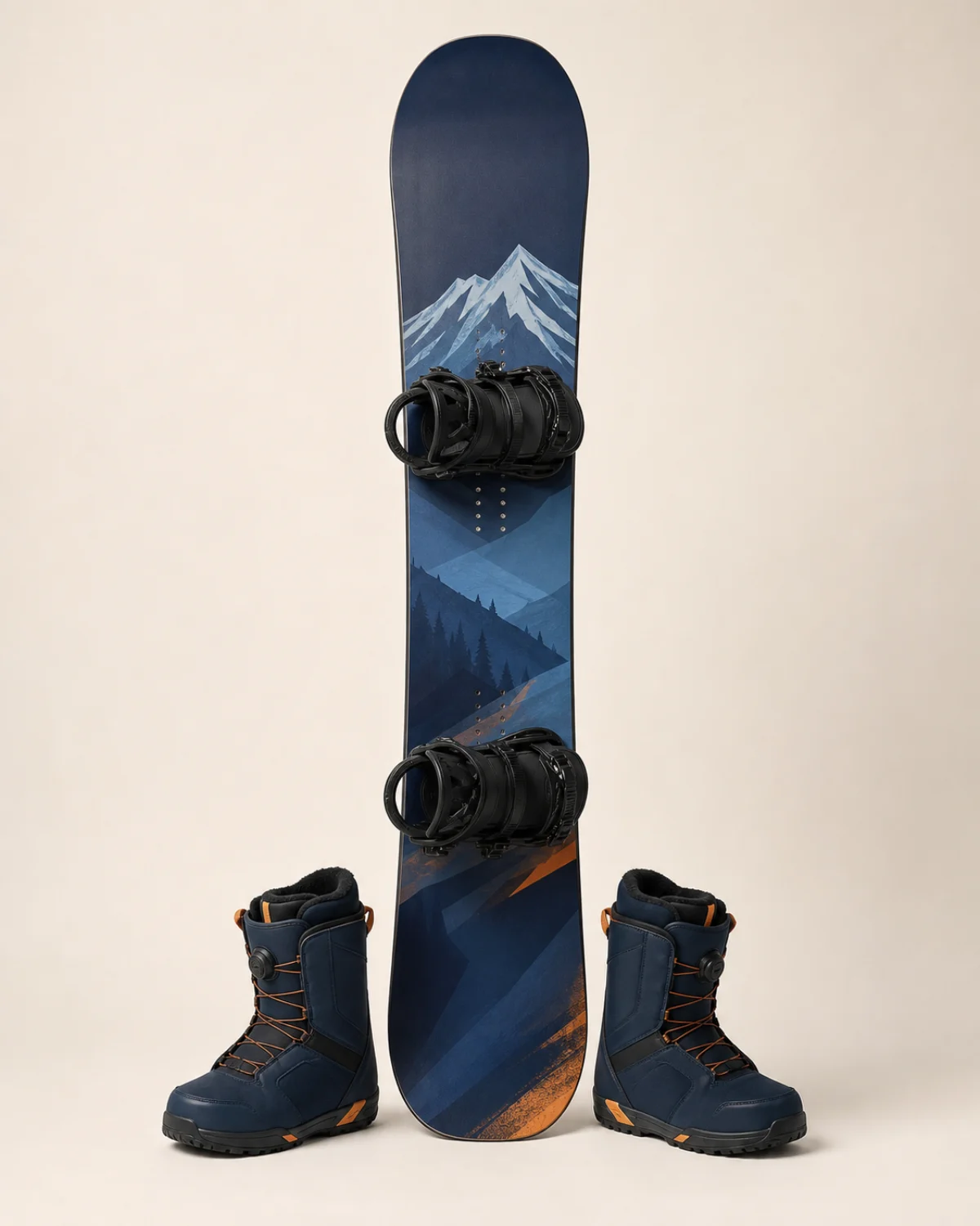 Representative image of snowboard, bindings and boots set for Mount Elbrus rental